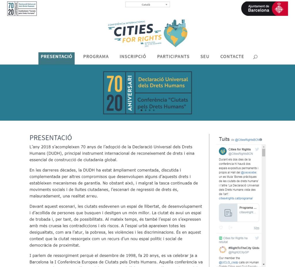 Cities For Rigths | Barcelona